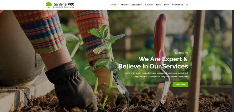 GardenerPro - Gardening, Lawn Care and Landscaping WordPress Theme