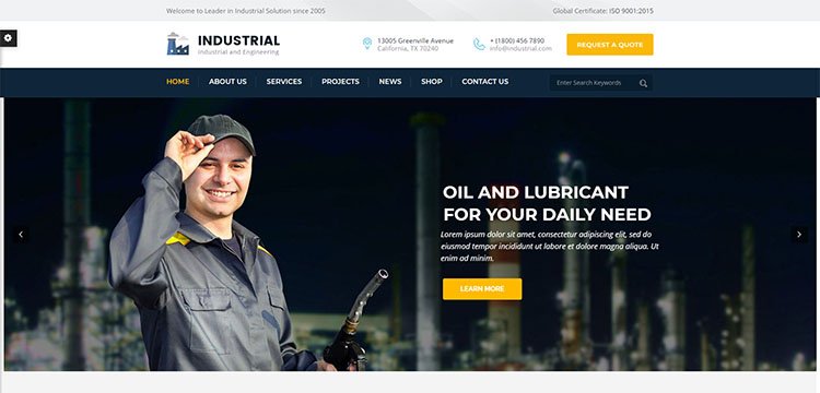 Industrial - Industrial WordPress Theme