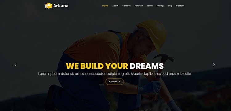 Arkana - One Page Construction WordPress Theme
