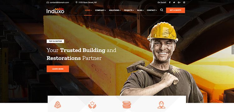 Induxo - Factory & Industrial WordPress Theme