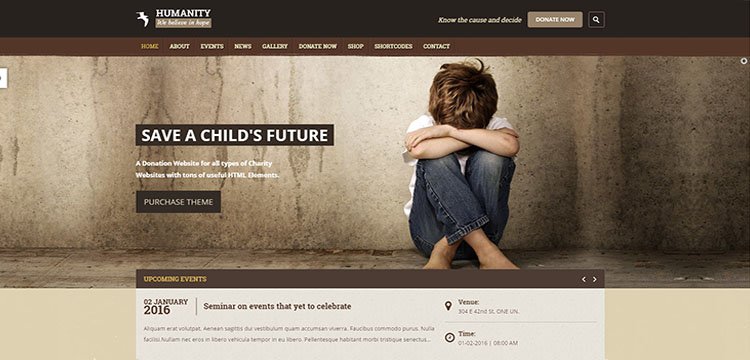Humanity NGO | Charity & NGO WordPress Theme
