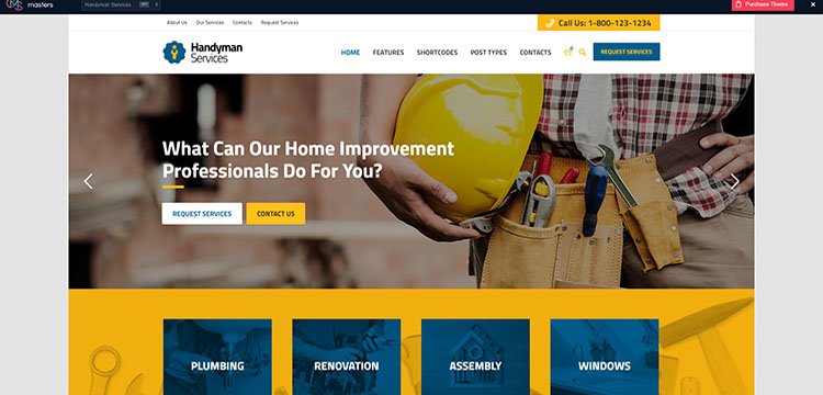 Handyman Services - Construction & Renovation WordPress Theme