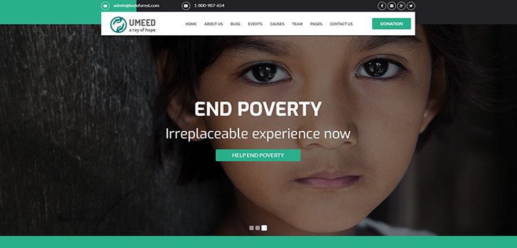 Umeed Charity WordPress Theme For Fundraising