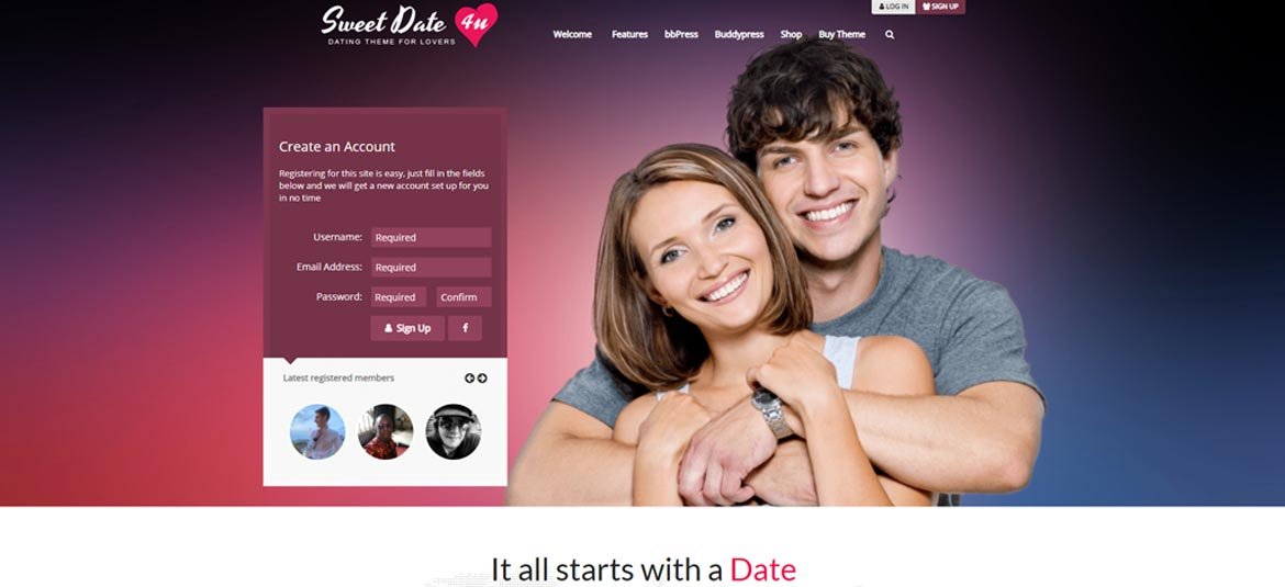 1. Sweet Date - More than a WordPress Dating Theme.