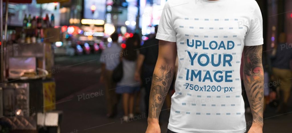 Mockup Templates For Men's T-shirt